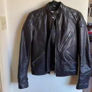 Burberry Brit leather moto/bomber jacket